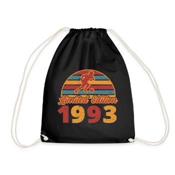 Année d'anniversaire du footballeur 1993 - Sac de sport léger - noir - Devant