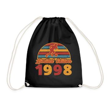Année d'anniversaire du joueur de football 1998 - Sac de sport léger - noir - Devant