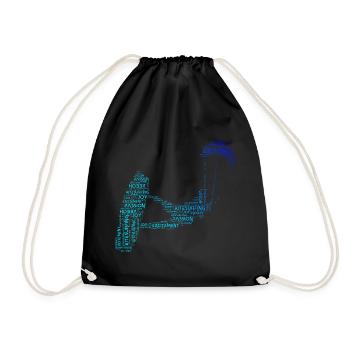 Kitesurf Kitesurf Femmes Kitesurf Hommes - Sac de sport léger - noir - Devant
