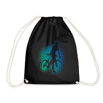 Road Cyclist Roadbike Road Cycling Road Bike - Drawstring Bag - black - Front