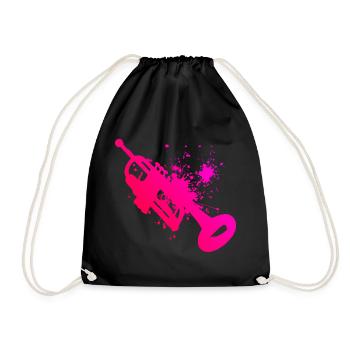Women's Trumpet Playing - Drawstring Bag - black - Front
