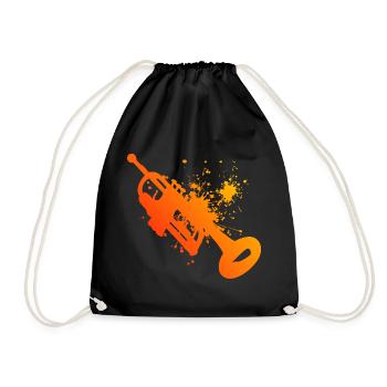 Trumpet Player Trumpet Player Women's Trumpet - Drawstring Bag - black - Front