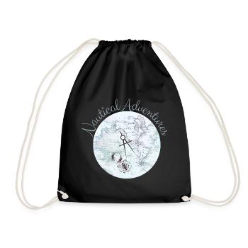 Nautical Adventures - Sailing Cruising Apparel - Turnbeutel - Schwarz - Vorne