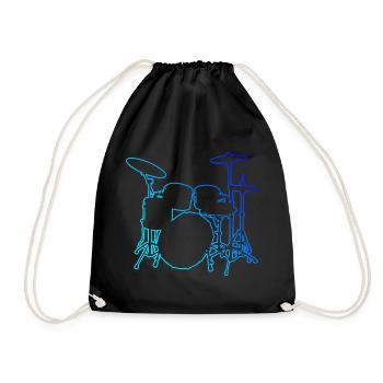 Drum Kit Men's Percussionist Drums - Drawstring Bag - black - Front