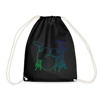 Women's Percussionist Men's Drummer Drumming - Drawstring Bag - black - Front