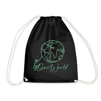 World - Turnbeutel - Schwarz - Vorne