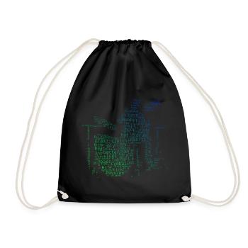 Percussionniste Drum Kit Drumming - Sac de sport léger - noir - Devant