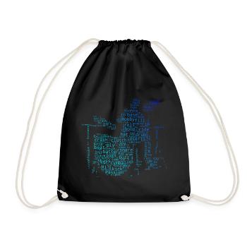 Drum Kit Drummer Batteur Homme - Sac de sport léger - noir - Devant
