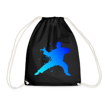 Wushu Hommes Kungfu Kung Fu Arts Martiaux Femmes - Sac de sport léger - noir - Devant