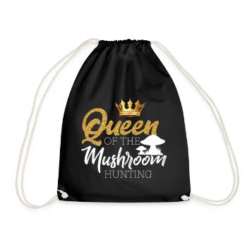 Mushroom pickers and mushroom friends - Drawstring Bag - black - Front