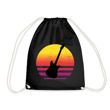Guitar Ladies Acoustic Guitar - Drawstring Bag - black - Front