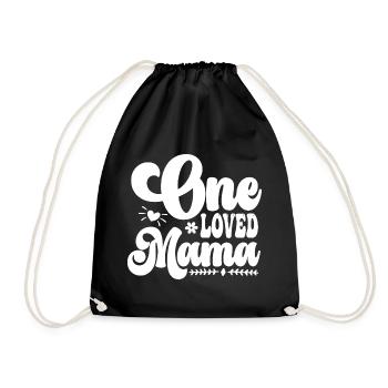 One Loved Mama - Turnbeutel - Schwarz - Vorne
