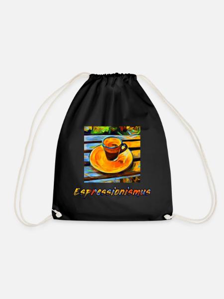 Expressionismus Espresso ergibt Espressionismus - Turnbeutel - Schwarz