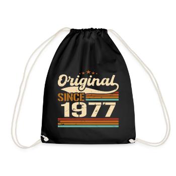Original 1977 Vintage | Cadeau D’anniversaire 1977 - Sac de sport léger - noir - Devant