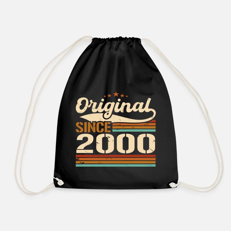Original 2000 Vintage | Geburtstagsgeschenk 2000 - Turnbeutel - Schwarz