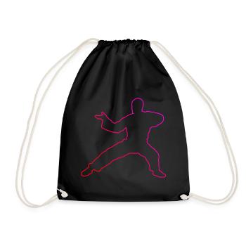 Wushu Kung Fu Kungfu Arts Martiaux Hommes Femmes - Sac de sport léger - noir - Devant