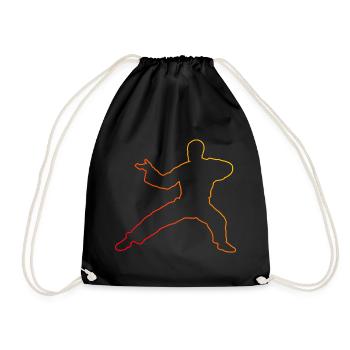 Kung Fu féminin Kungfu Wushu pour hommes Arts martiaux - Sac de sport léger - noir - Devant