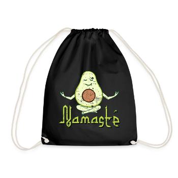 Namaste Avocado - Turnbeutel - Schwarz - Vorne