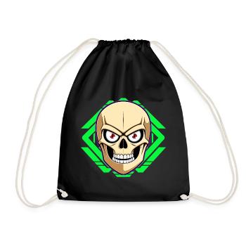 Skull - Drawstring Bag - black - Front
