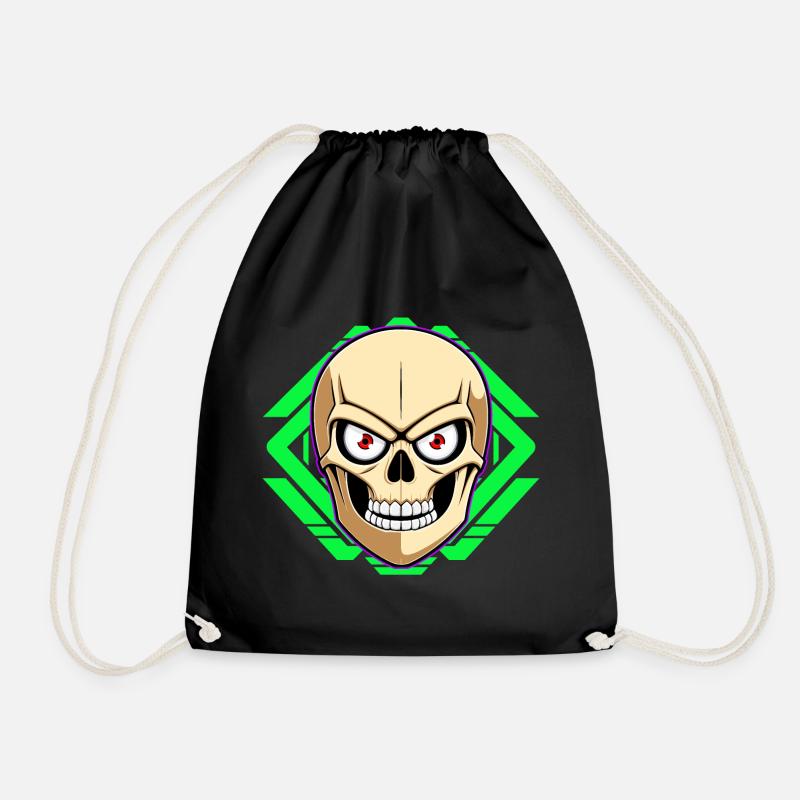 Totenkopf - Turnbeutel - Schwarz