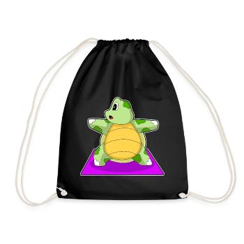Turtle Yoga Fitness Gymnastics - Drawstring Bag - black - Front
