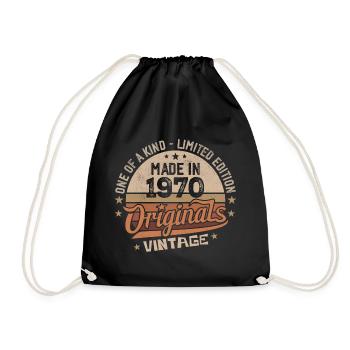 1970 Vintage Né 1970 Vintage Cadeau Anniversaire - Sac de sport léger - noir - Devant