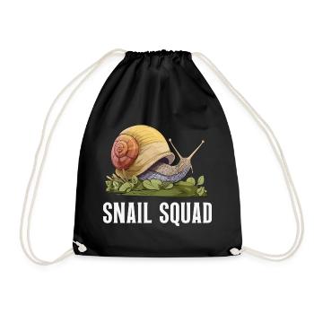Escargot Squad – Amour d’escargot et humour de jardin - Sac de sport léger - noir - Devant