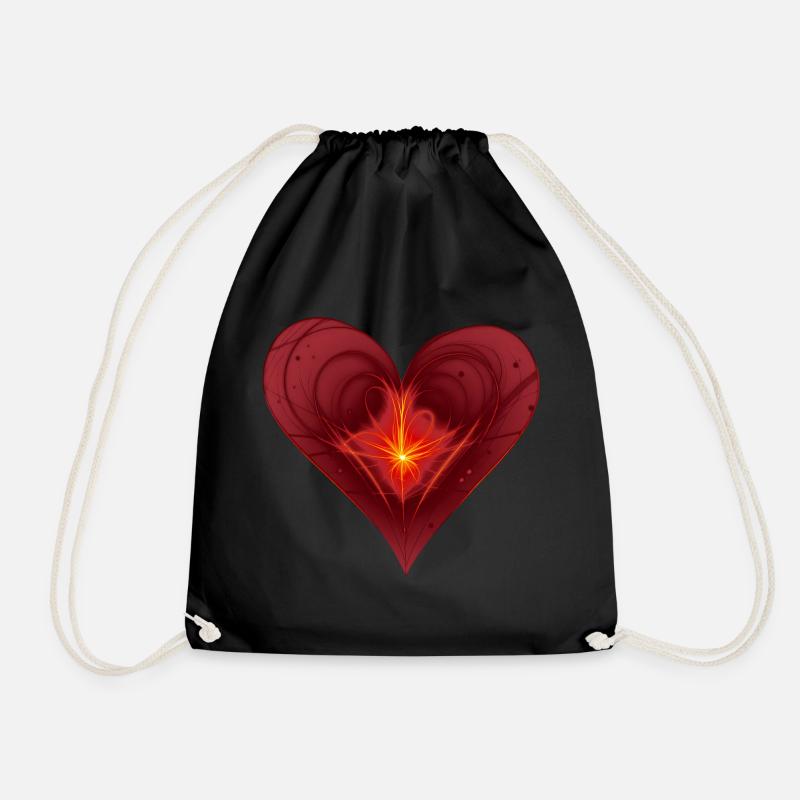 Soul Heart - Drawstring Bag - black