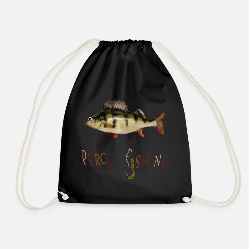 Barsch Angler - Turnbeutel - Schwarz