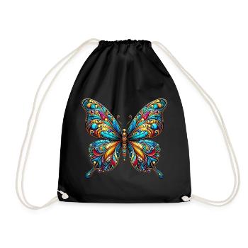 Schmetterling - Turnbeutel - Schwarz - Vorne