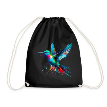 Kolibri - Turnbeutel - Schwarz - Vorne