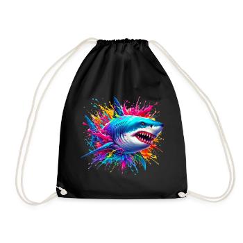 Requin - Sac de sport léger - noir - Devant