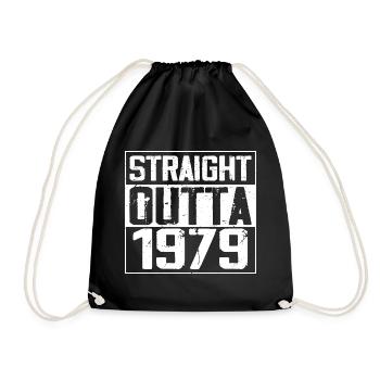 Straight Outta 1979 Cadeau Anniversaire 1979 Retro - Sac de sport léger - noir - Devant