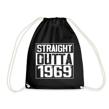 Straight Outta 1969 Cadeau Anniversaire 1969 Retro - Sac de sport léger - noir - Devant