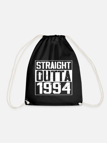 Straight Outta 1994 Retro 1994 Jubiläumsgeschenk - Turnbeutel - Schwarz