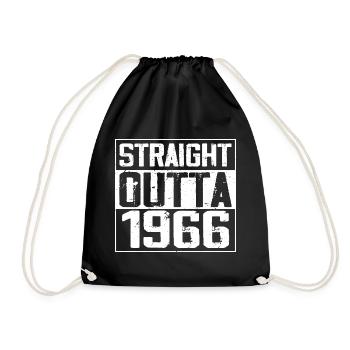 Straight Outta 1966 Retro 1966 Jubiläumsgeschenk - Turnbeutel - Schwarz - Vorne