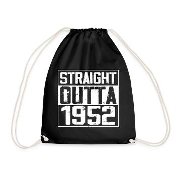 Straight Outta 1952 Cadeau Anniversaire 1952 Retro - Sac de sport léger - noir - Devant