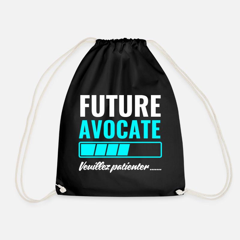 future lawyer - Drawstring Bag - black