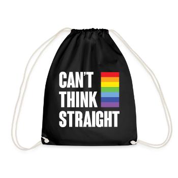 LGBTQ-Pride-Monat - Ich kann nicht klar denken - Turnbeutel - Schwarz - Vorne