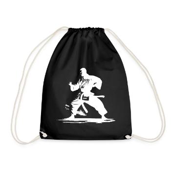 Karate Junge Grafik - Turnbeutel - Schwarz - Vorne