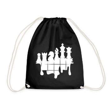 Schach Graffiti Schachspiel Figuren Knight Logo - Turnbeutel - Schwarz - Vorne