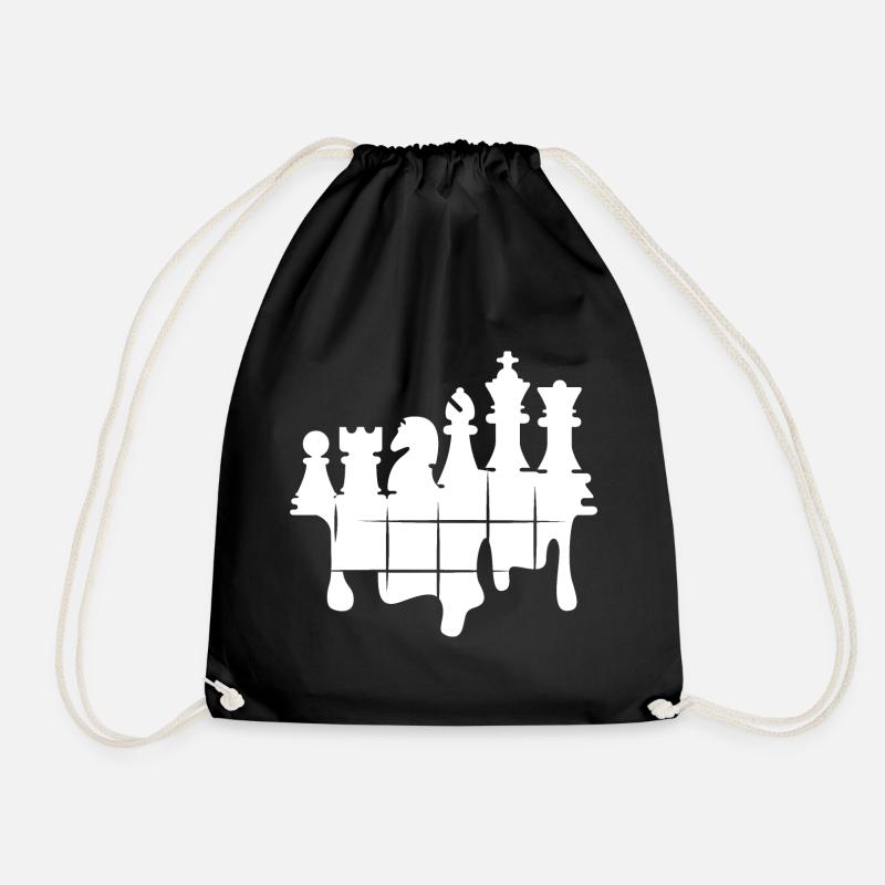 Schach Graffiti Schachspiel Figuren Knight Logo - Turnbeutel - Schwarz