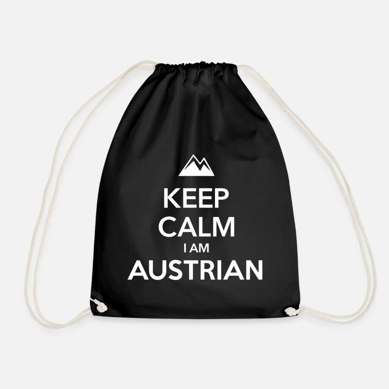 KEEP CALM I AM AUSTRIAN Österreich - Turnbeutel - Schwarz