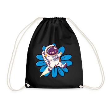Astronaute vaisseau spatial Spaceman - Sac de sport léger - noir - Devant