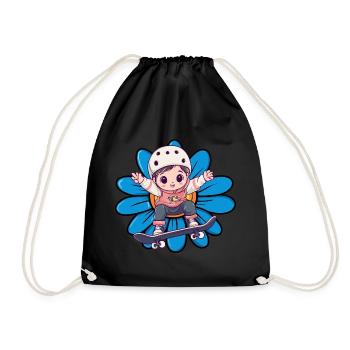 Skate Skater Skateboard - Sac de sport léger - noir - Devant