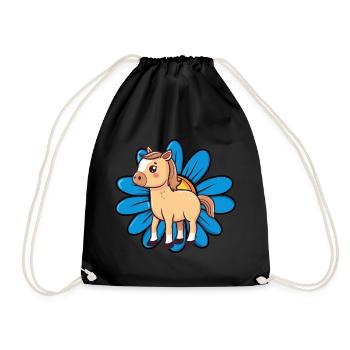 Horses Wild Horse - Drawstring Bag - black - Front