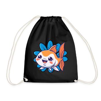 Pêcheurs à la ligne - Sac de sport léger - noir - Devant