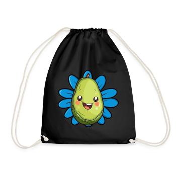 Avocado Vegan Eco - Drawstring Bag - black - Front