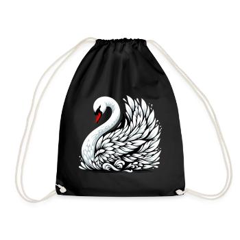 Cygne - Sac de sport léger - noir - Devant