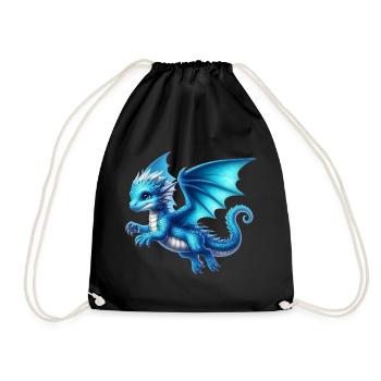 Dragon - Drawstring Bag - black - Front